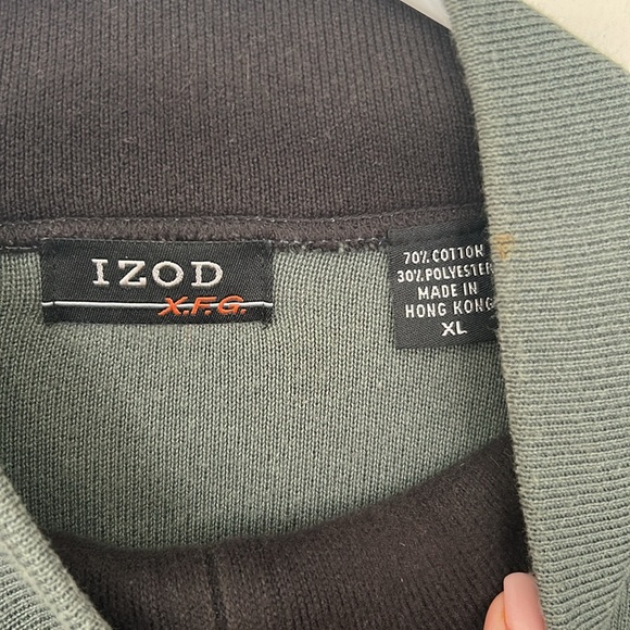 Izod XFG pullover quarter zip size XL olive green - Picture 4 of 5